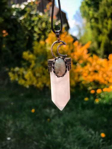 Moon Light Crystal Pendants Necklace-Your Soul Place